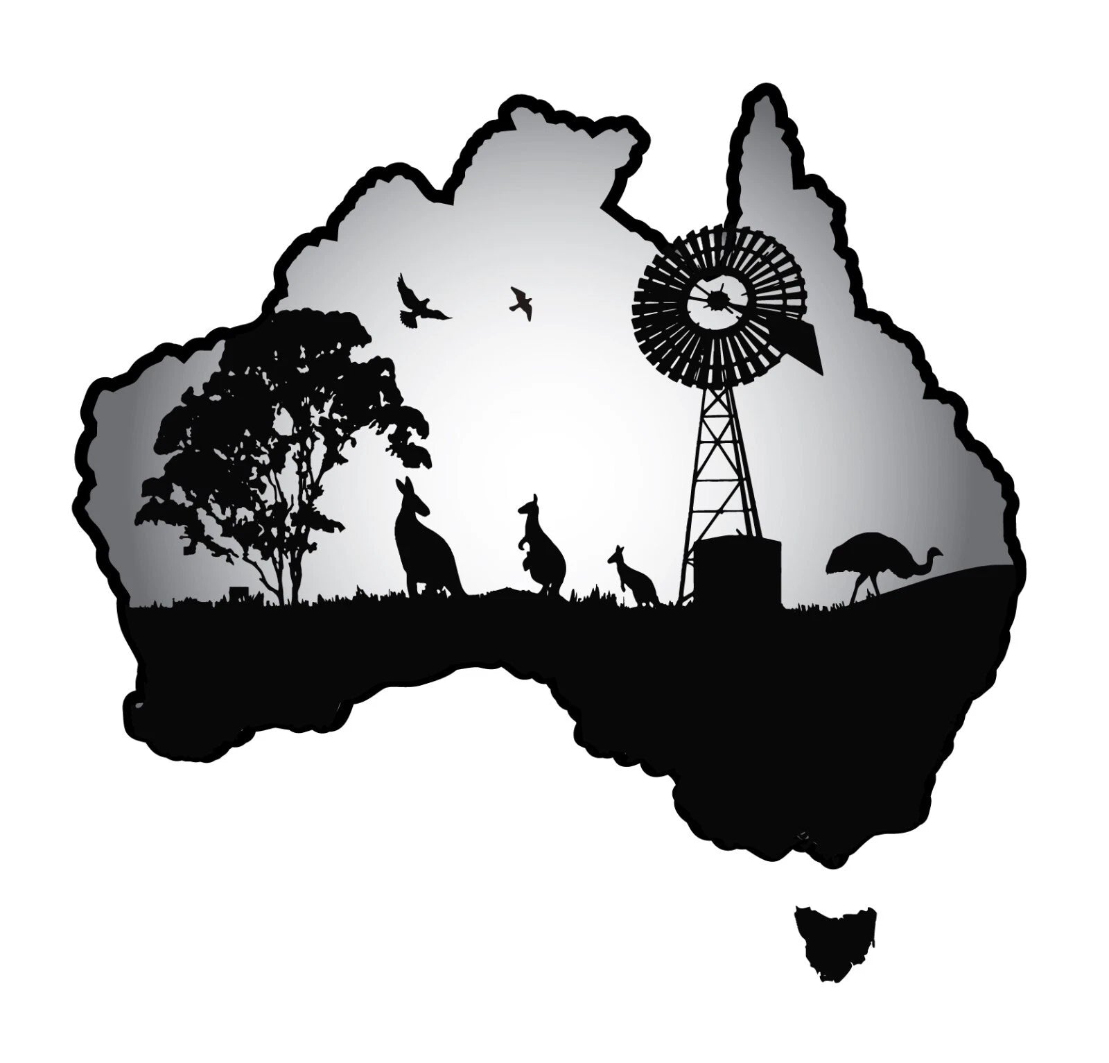 Australian Map Bumper For Windows, Cars, Trucks, Laptops, Etc.