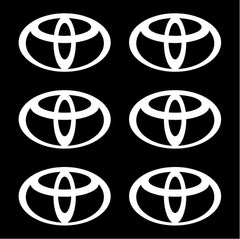 Small Toyota logo 6 Small Vinyl Decals Car 2" 3" Toyota symbol Stickers  Die Cut Vinyl Decal