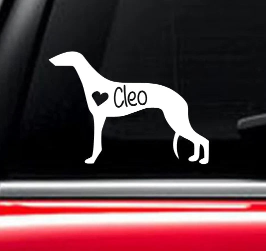 Greyhound Dog Die Cut Vinyl Decal