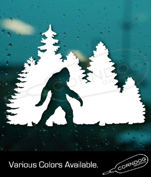 Sasquatch Forest STICKER VINYL DECAL FINDING BIGFOOT YETI UFO SQUATCH BOBO.  Decal Die Cut Vinyl Decal/ Bumper For Windows, Cars, Trucks, Laptops, Etc.