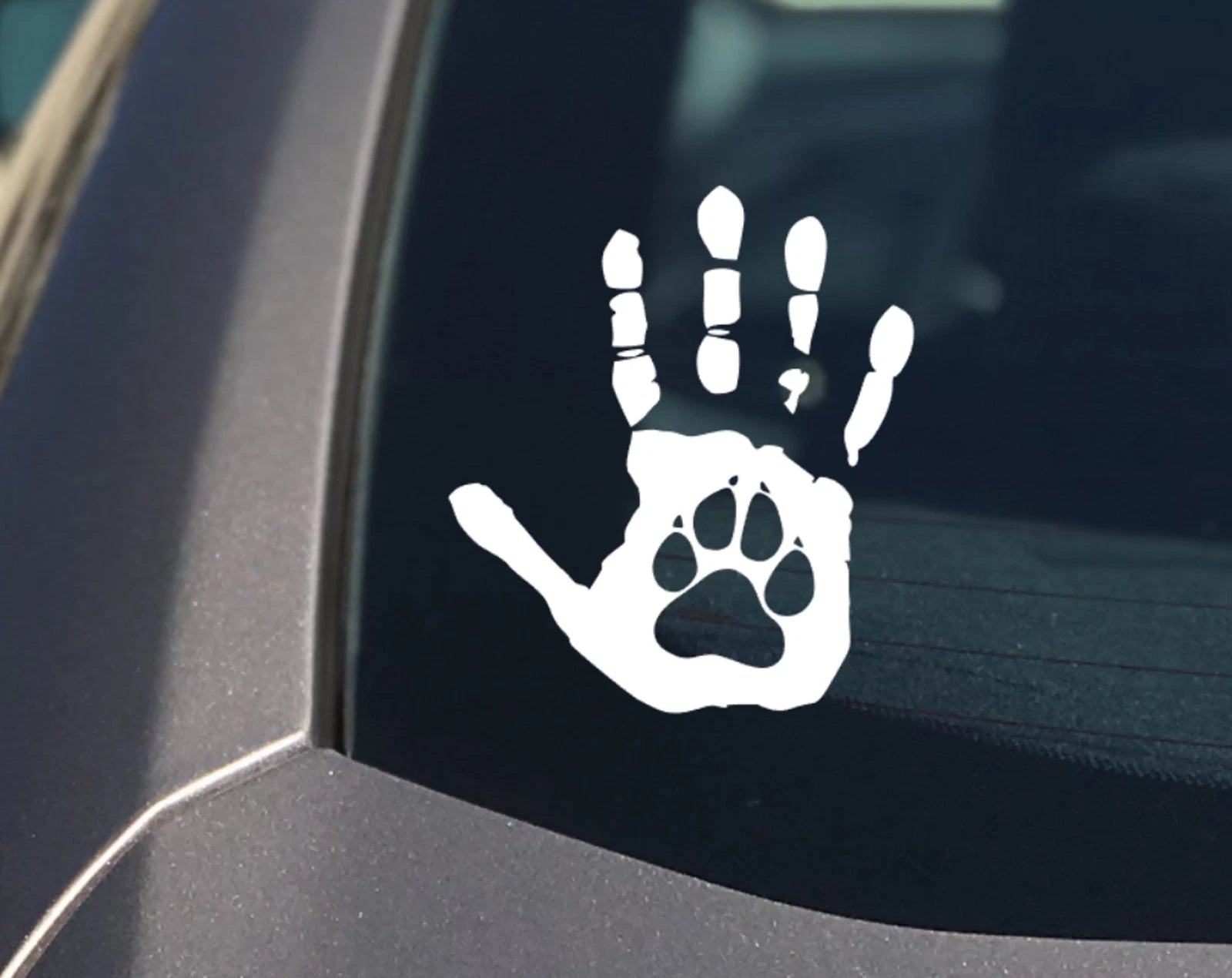 Hand & Paw Die Cut Vinyl Decal