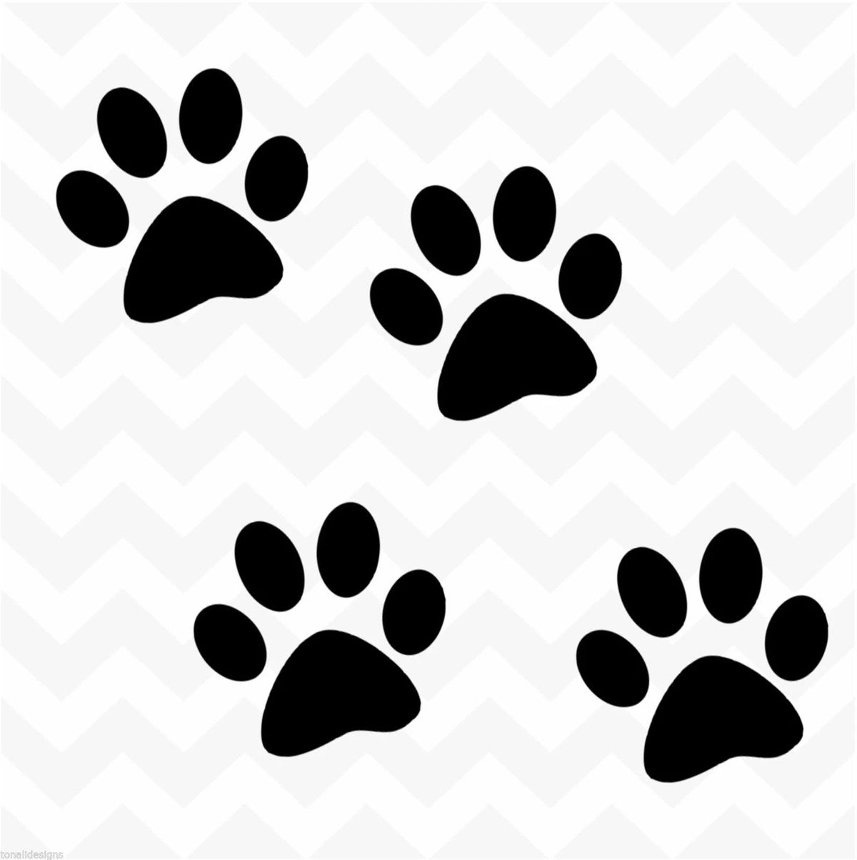 Dog paw prints Die Cut Vinyl Decal