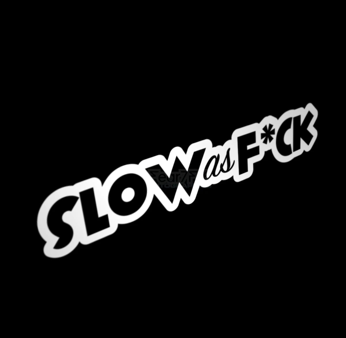SLOW AS F*CK Funny Decal Sticker For Car Van Window Bumper Camper Caravan . Decal Die Cut Vinyl Decal/ Bumper For Windows, Cars, Trucks, Laptops, Etc.