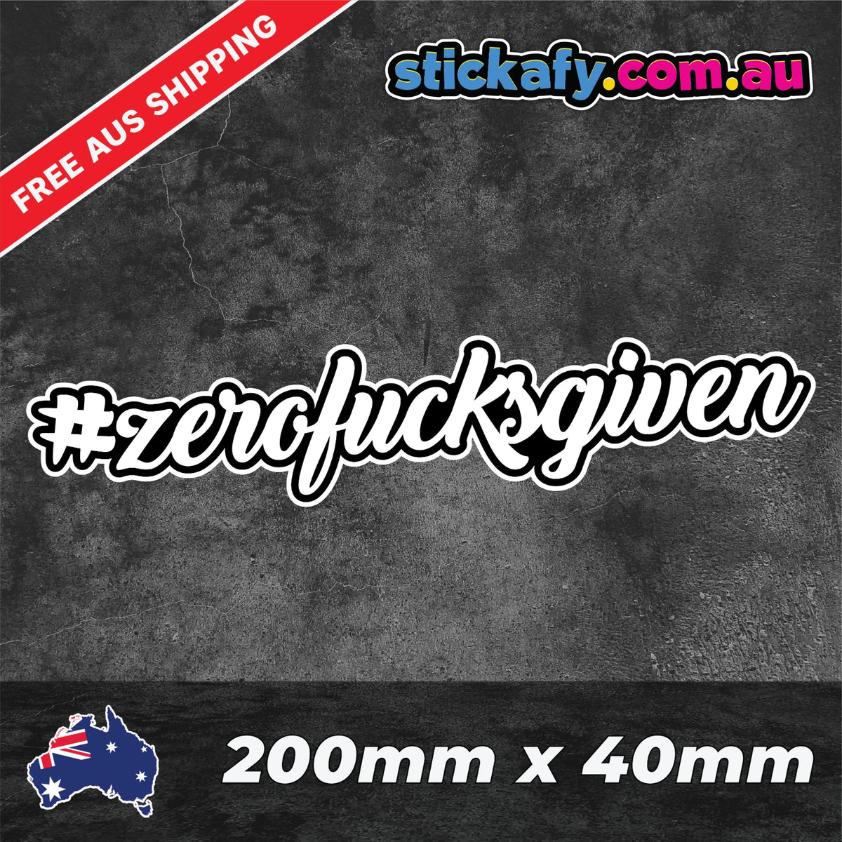 Zero F*cks Given Sticker, Die Cut Vinyl Decal