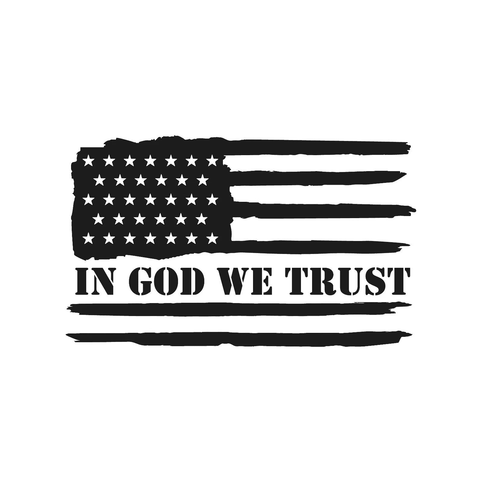 In God We Trust America Flag  Bumper For Windows, Cars, Trucks, Laptops, Etc.