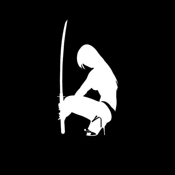 Ninja Girl Die Cut Vinyl Decal