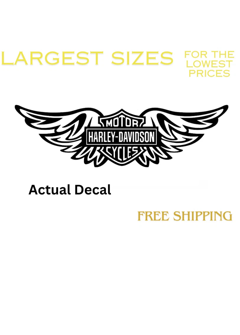 Harley Tribal Winged Motorcycle Vinyl Decal Sticker ANY Color Die Cut Vinyl Decal