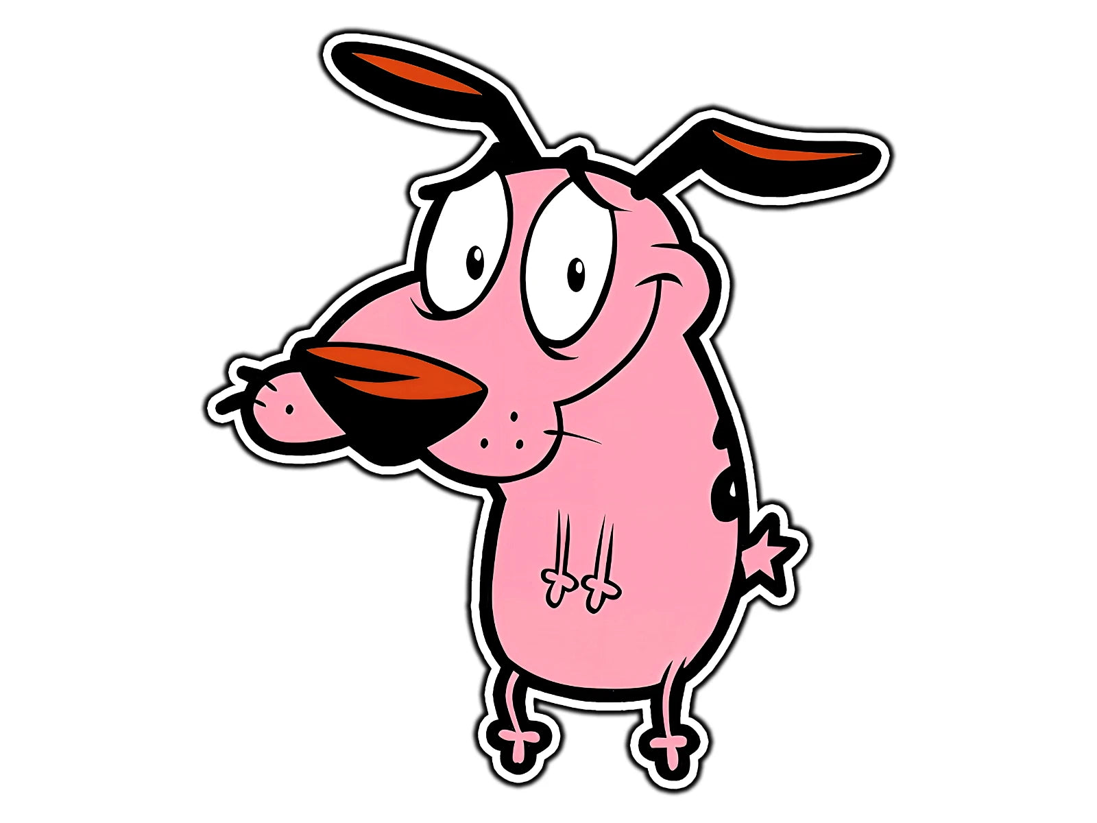 Courage The Cowardly Dog Bumper For Windows, Cars, Trucks, Laptops, Etc