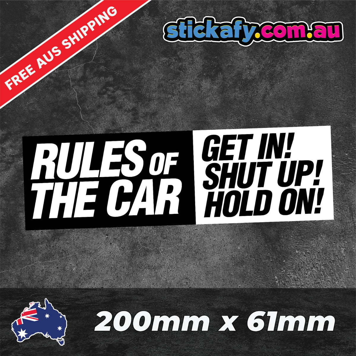 Rules of the Car Sticker Funny Laptop Car Window Bumper 4x4 Ute JDM Decal 4wd.  Decal Die Cut Vinyl Decal/ Bumper For Windows, Cars, Trucks, Laptops, Etc.