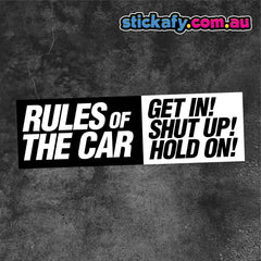Rules of the Car Sticker Funny Laptop Car Window Bumper 4x4 Ute JDM Decal 4wd.  Decal Die Cut Vinyl Decal/ Bumper For Windows, Cars, Trucks, Laptops, Etc.