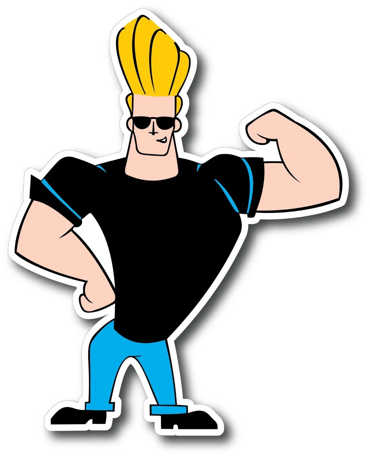 JOHNNY BRAVO MUSCLE CARTOON Vinyl DECAL