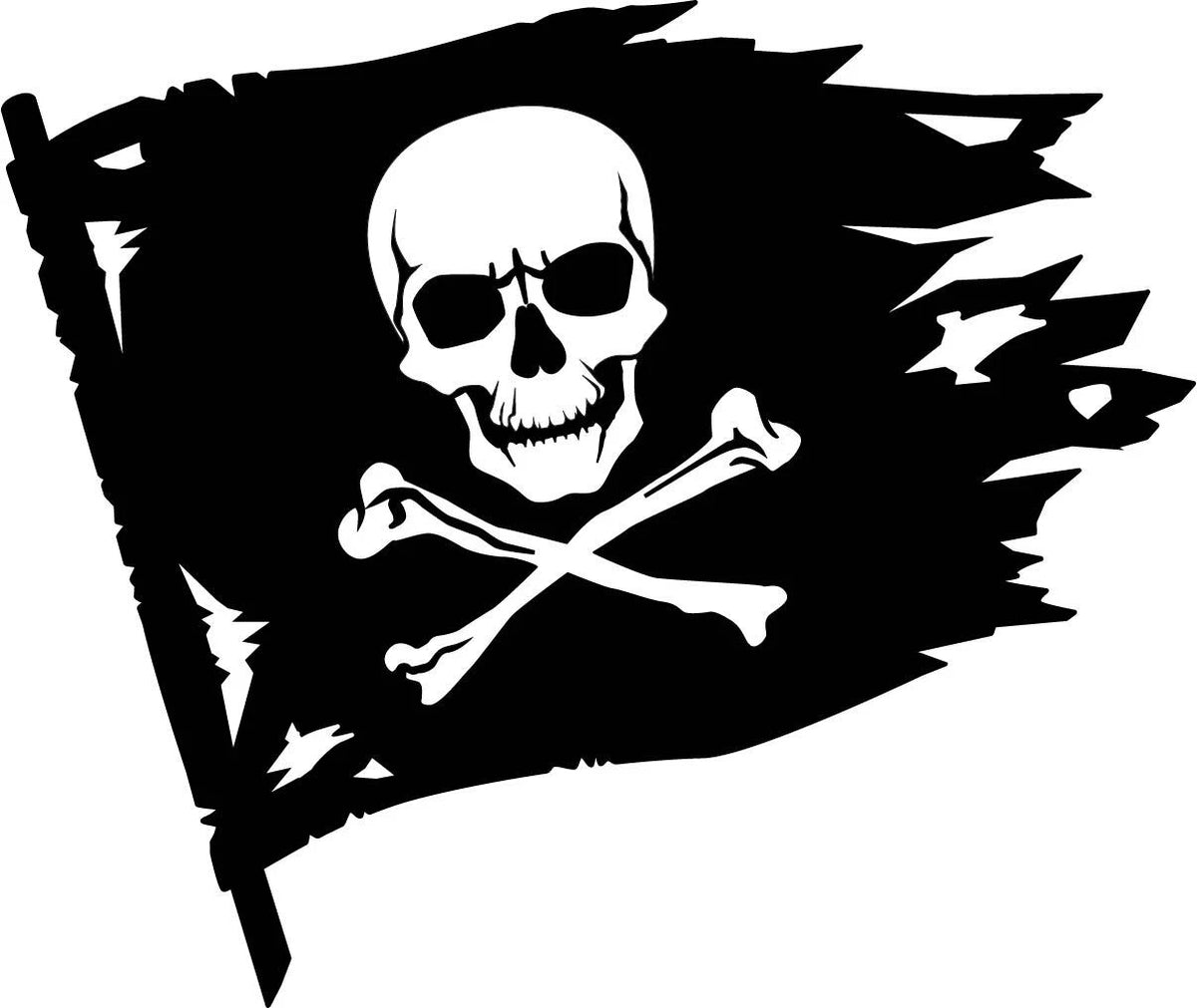 Pirate Flag Jolly Roger Die Cut Vinyl Decal