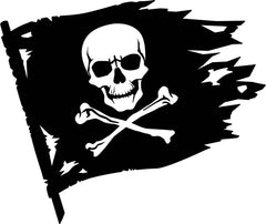 Pirate Flag Jolly Roger Die Cut Vinyl Decal