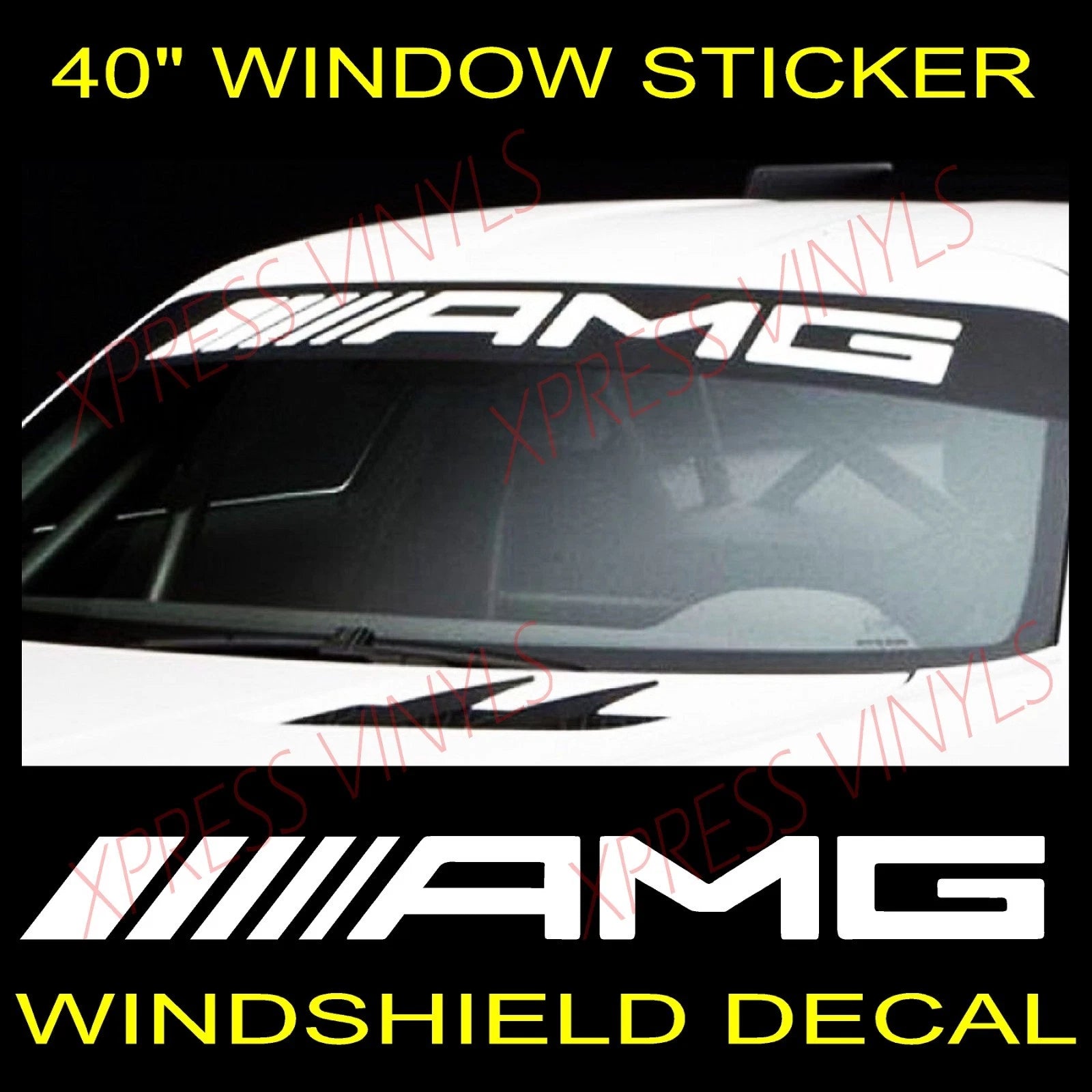 AMG Mercedes Benz Windshield Vinyl Decal Sticker Die Cut Vinyl Decal
