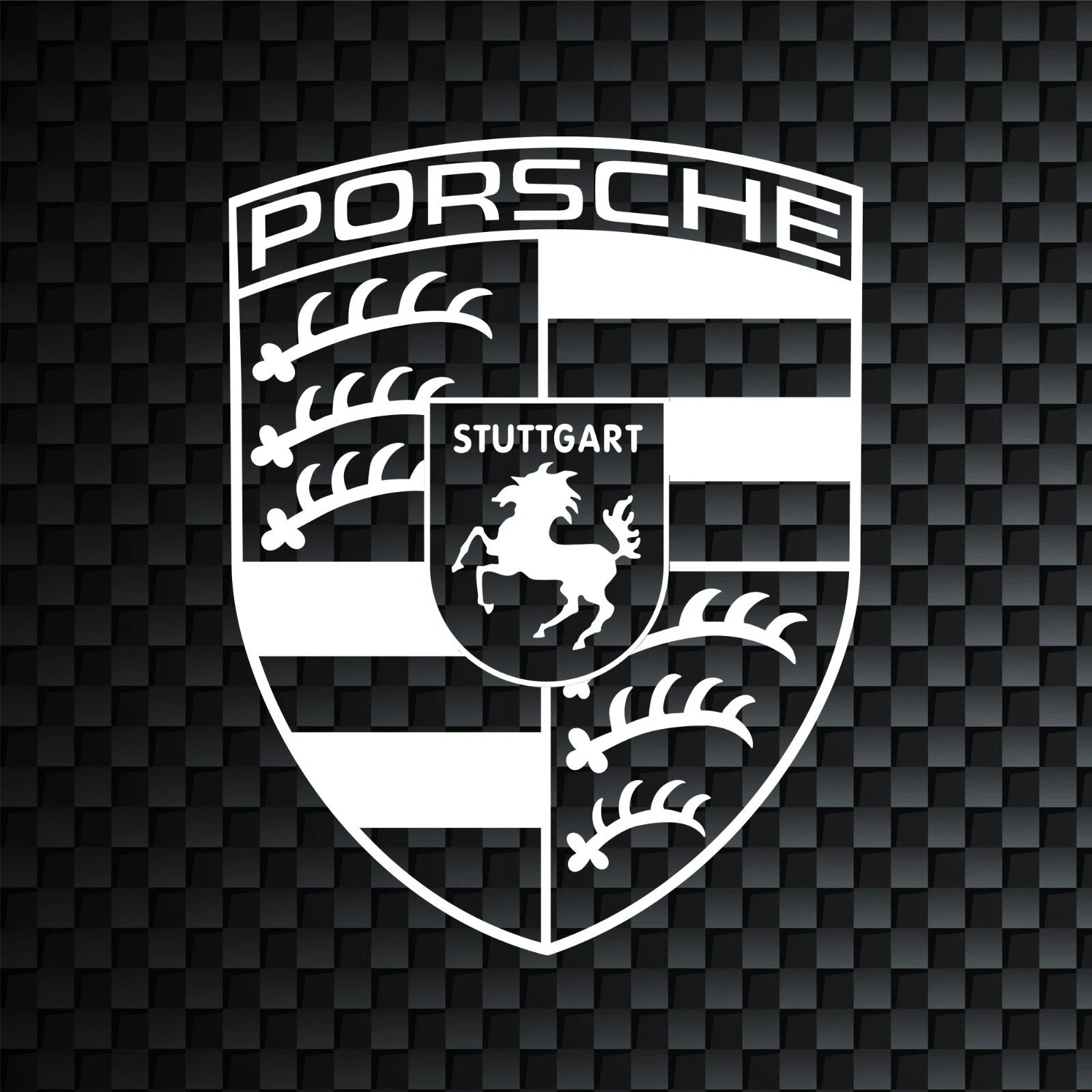 Porsche Emblem Vinyl Decal for Cars, Trucks, Window, Laptop Vinyl Sticker