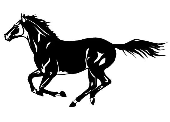 Horse Stallion Galloping Die Cut Vinyl Decal