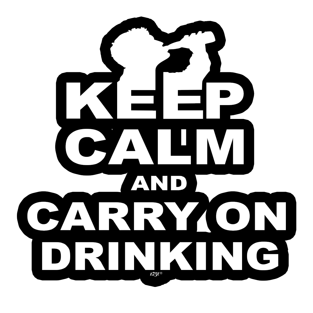 keep calm and carry on drinking Die Cut Vinyl Decal