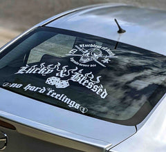 combo Rear Window Decal Car Sticker Banner JDM Vinyl Graphic Kanji KDM low Die Cut Vinyl Decal