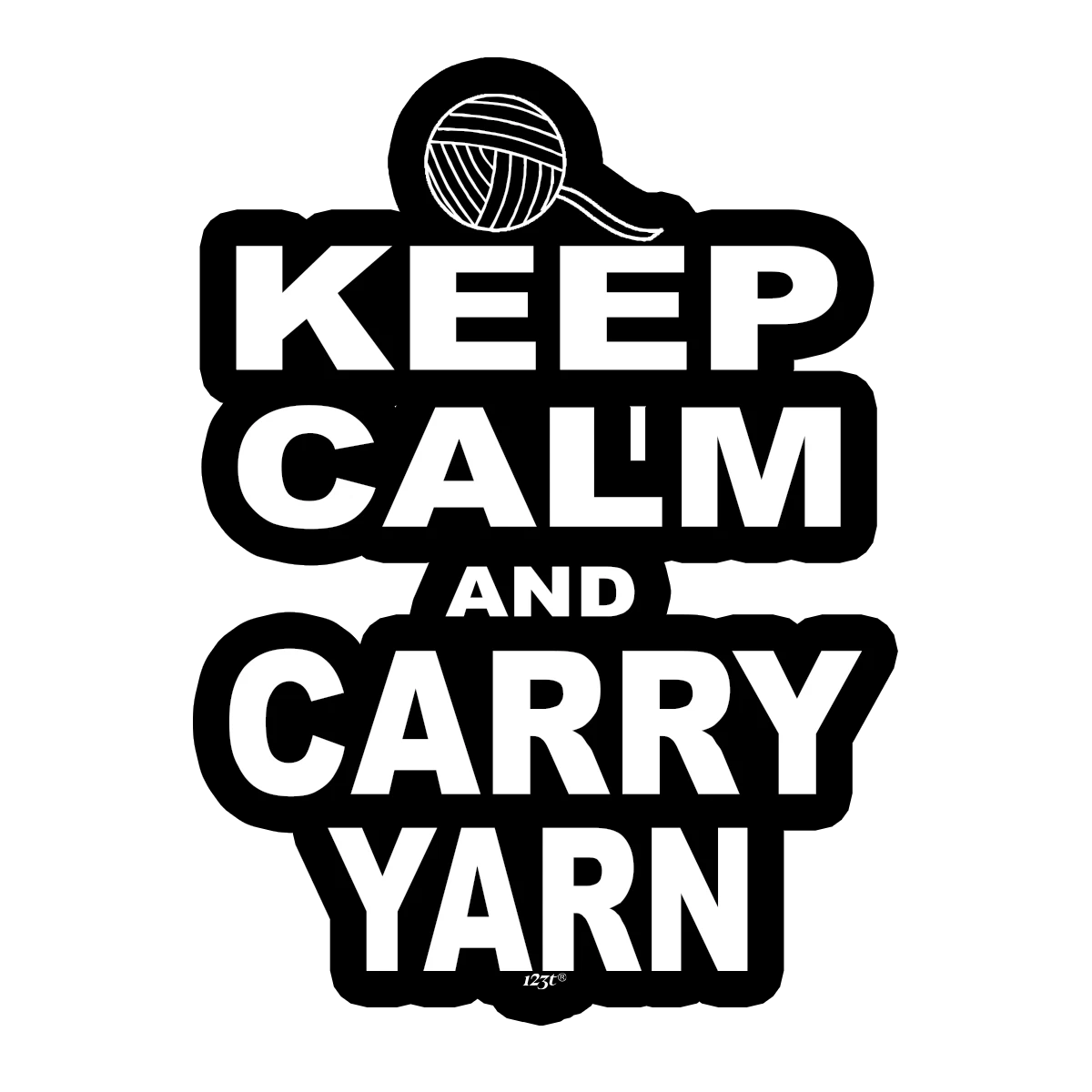 keep calm and carry yarn Die Cut Vinyl Decal