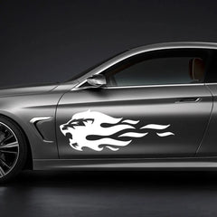 New Car Side Decals Flame Lion Flame For Boxster Vinyl Side Styling Stickers Die Cut Vinyl Decal