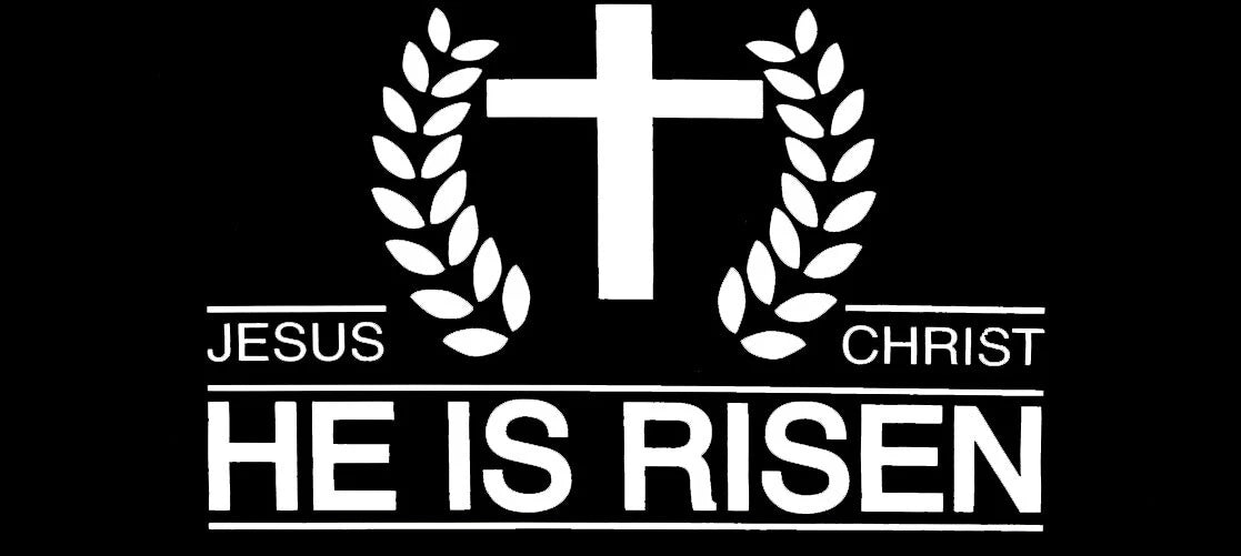Jesus Christ He Is Risen Cross Die Cut Vinyl Decal