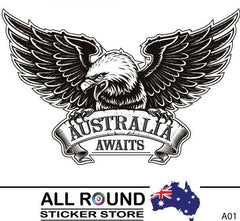 Large Adventure Australia Awaits Eagle Motorhome Bumper For Windows, Cars, Trucks, Laptops, Etc