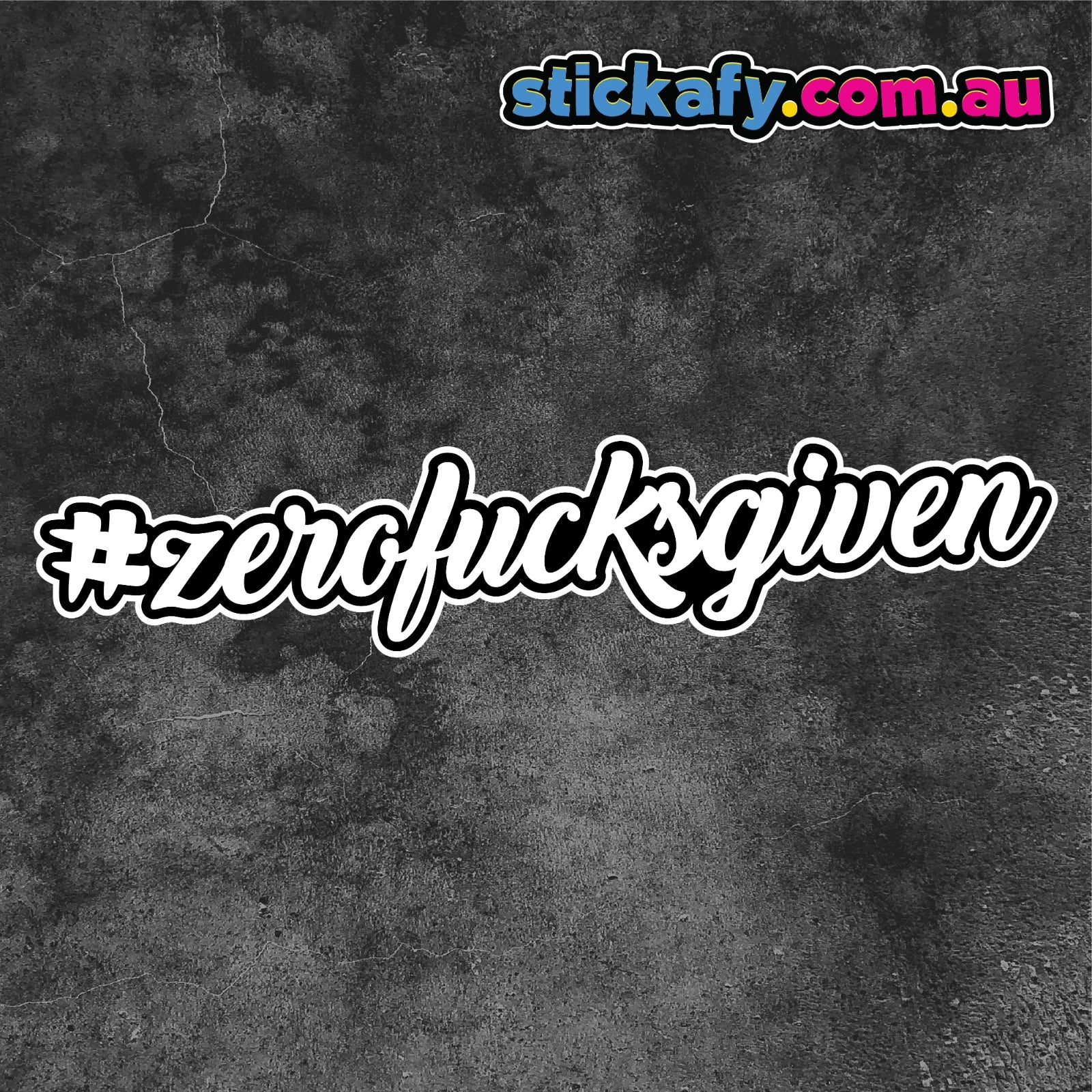 Zero F*cks Given Sticker Funny Laptop Car Window Bumper 4x4 Decal, Cars, Trucks, Laptops, Etc.