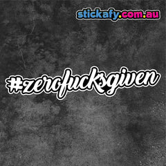 Zero F*cks Given Sticker Funny Laptop Car Window Bumper 4x4 Decal, Cars, Trucks, Laptops, Etc.