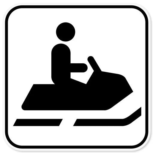 Snowmobile Trail Die Cut Vinyl Decal
