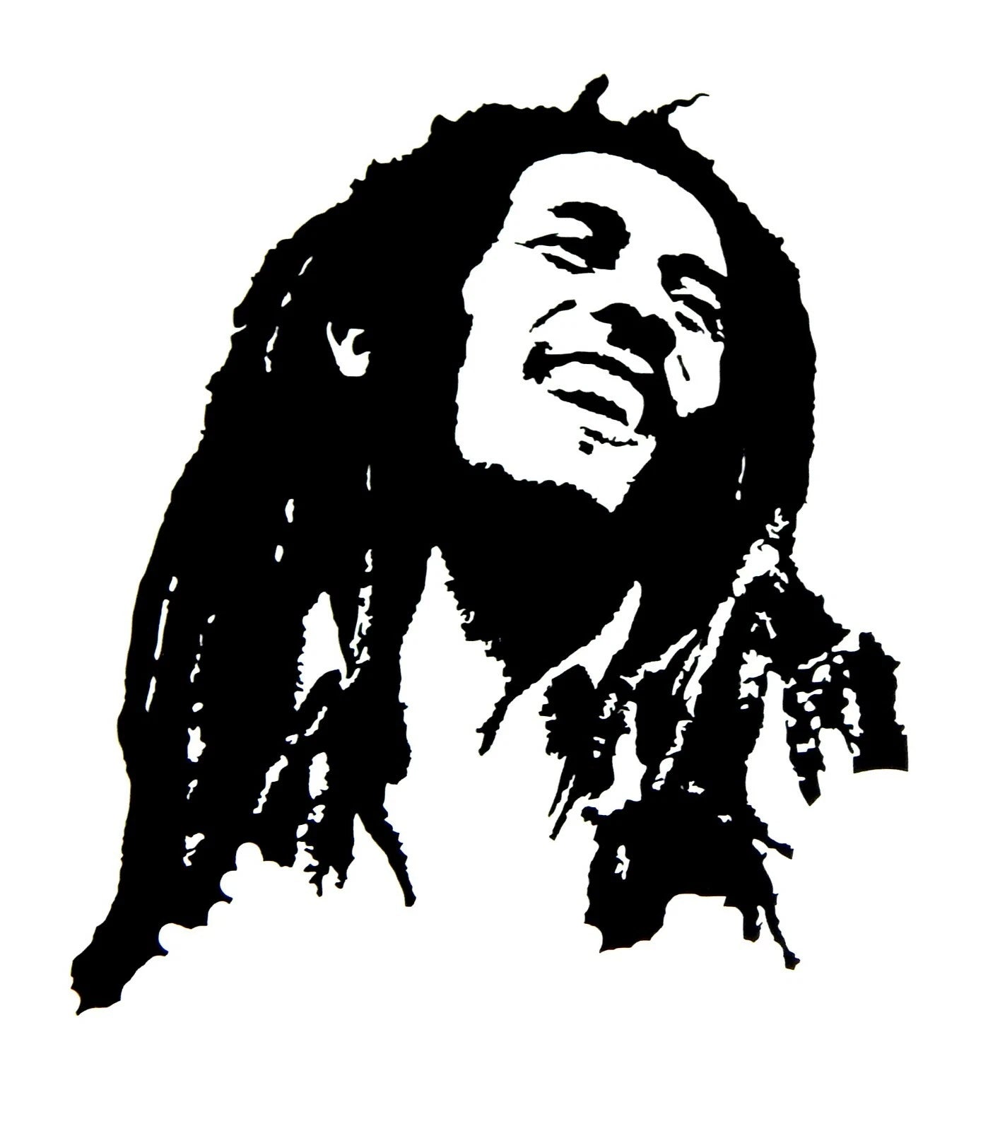 Bob Marley Portrait Die Cut Vinyl Decal