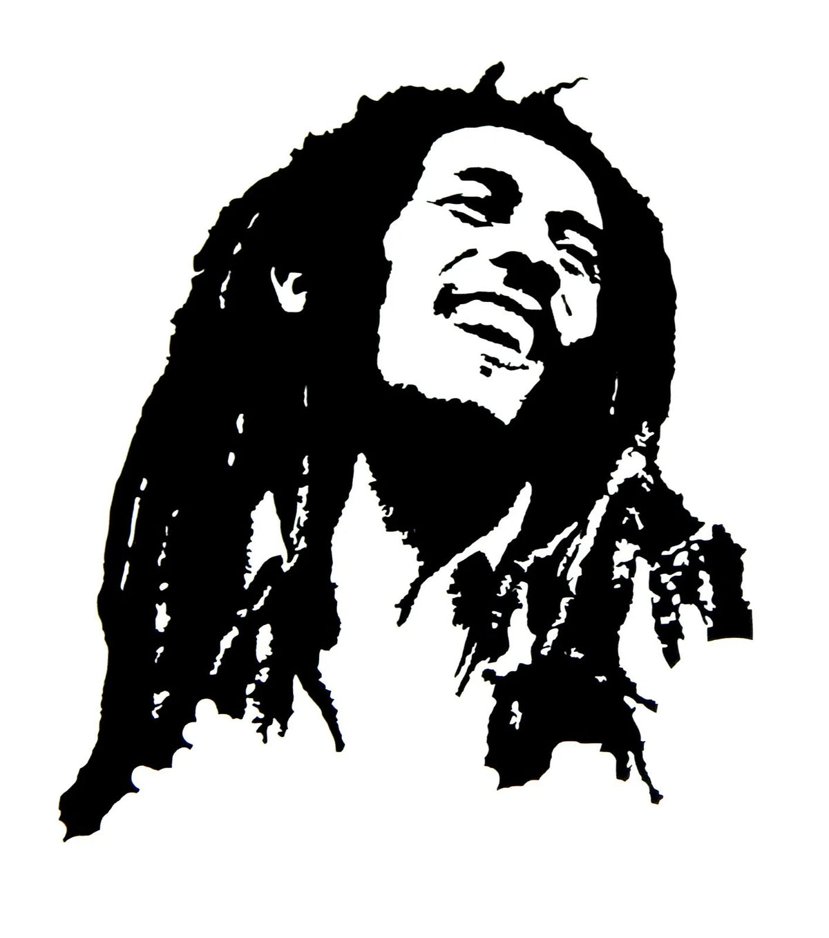 Bob Marley Portrait Die Cut Vinyl Decal