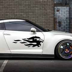 New Car Side Decals Flame Lion Flame For Boxster Vinyl Side Styling Stickers Die Cut Vinyl Decal