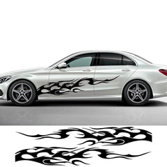 2Pcs Fire Flame Universal Car Decal Sport Hot Vinyl Motor Door Suitable For Cars  Die Cut Vinyl Decal