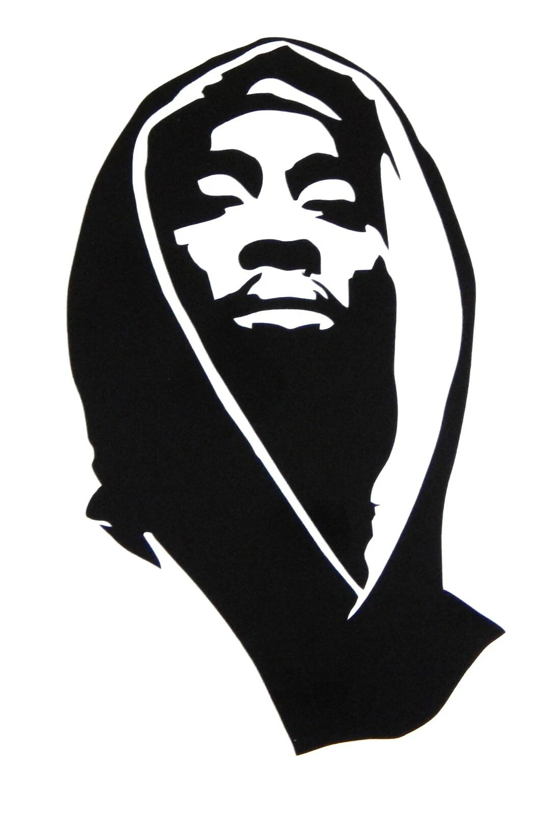 Tupac Shakur Portrait Die Cut Vinyl Decal