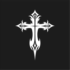 Gothic Cross Vinyl Decal Sticker for car,truck,window,laptop etc