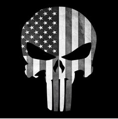 SKULL AMERICAN FLAG Die Cut Vinyl Decal