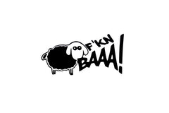 FKN BAAAA SHEEP Car Van EV Bumper Window Laptop Wall Funny Vinyl Decal Sticker, Trucks, Laptops, Etc.