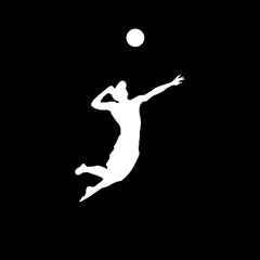 Mens Volleyball Die Cut Vinyl Decal