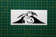 SNOOPY WAVING Car Van EV Bumper Window Laptop Wall Funny Vinyl Decal Sticker. Decal Die Cut Vinyl Decal/ Bumper For Windows, Cars, Trucks, Laptops, Etc.