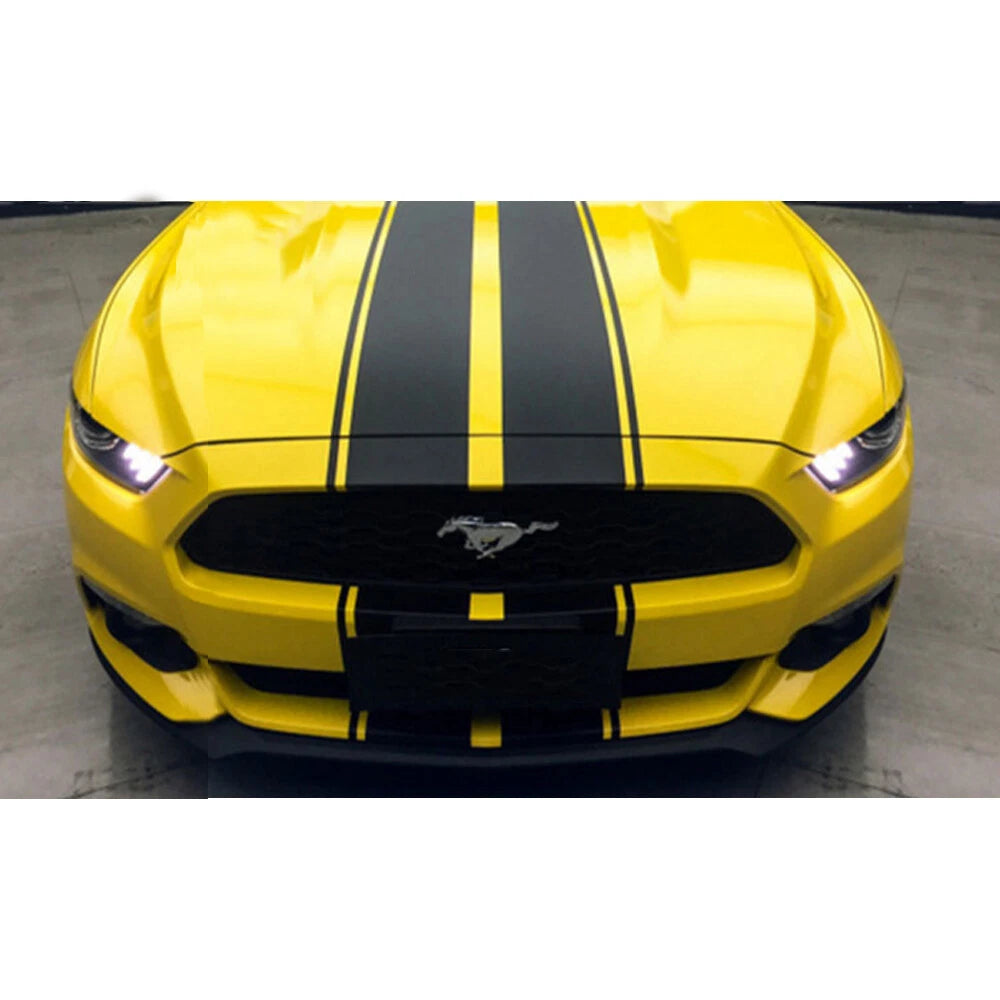 Black Hood Roof Rally Racing Stripe Decal Vinyl Stickers Universal Die Cut Vinyl Decal