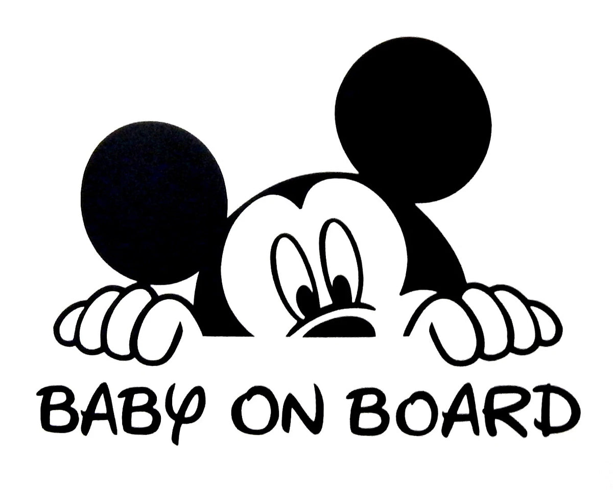 Baby On Board Mickey Mouse For Windows, Cars, Trucks, Laptops, Etc.
