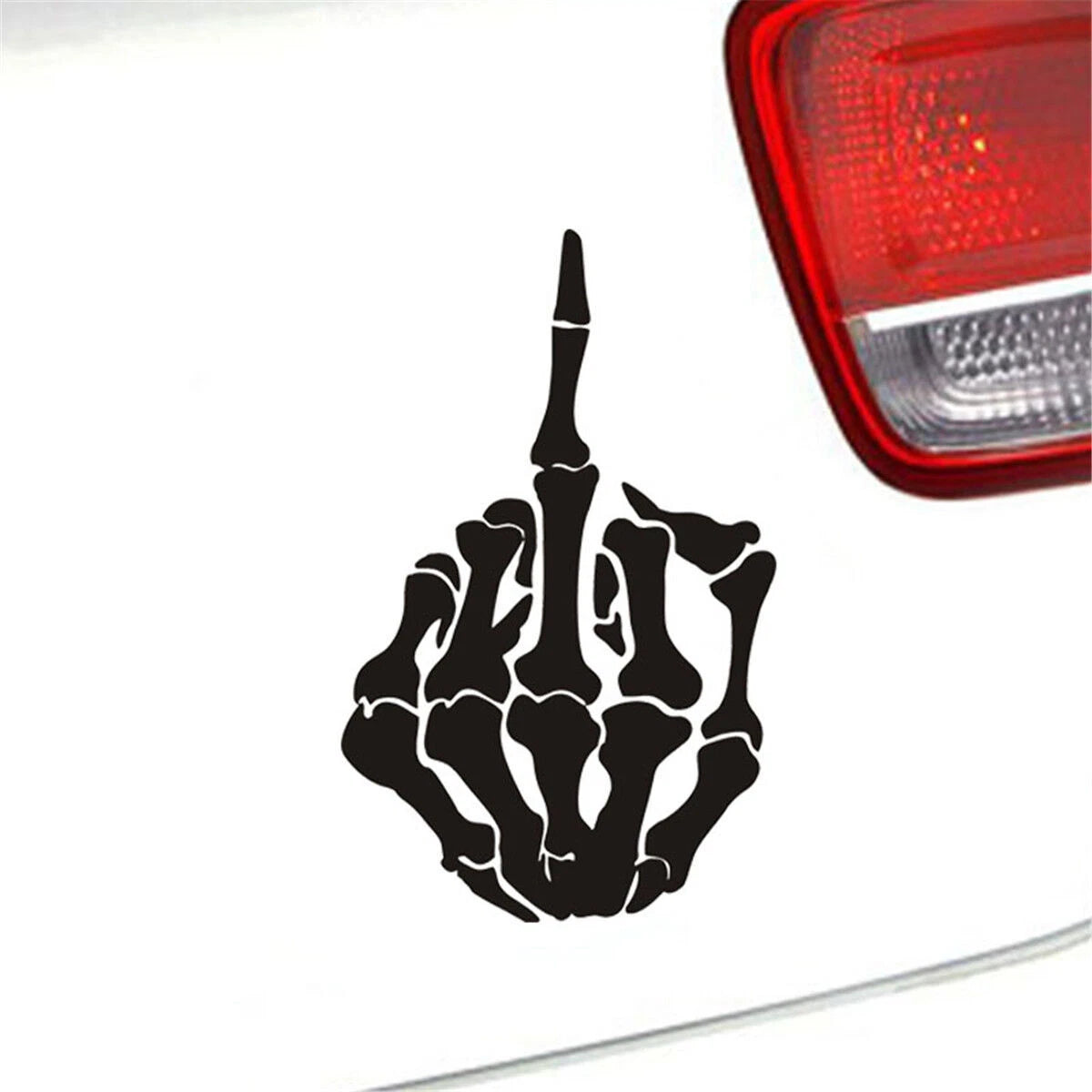 Skull Bone Middle Finger Truck Car Window Wall Bumper Vinyl Decal Stickers  Die Cut Vinyl Decal
