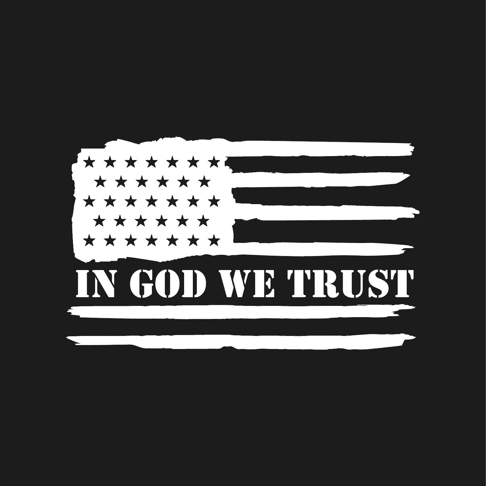 In God We Trust America Flag  Bumper For Windows, Cars, Trucks, Laptops, Etc.