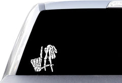 Los Angeles - LA - Skeleton Hands Die-Cut Vinyl Decal