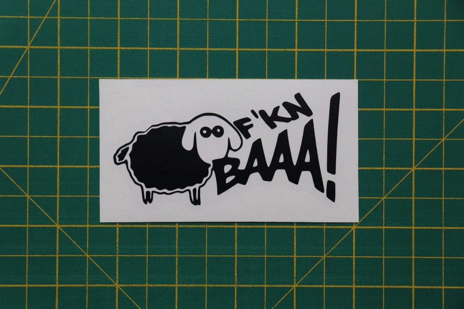 FKN BAAAA SHEEP Car Van EV Bumper Window Laptop Wall Funny Vinyl Decal Sticker, Trucks, Laptops, Etc.