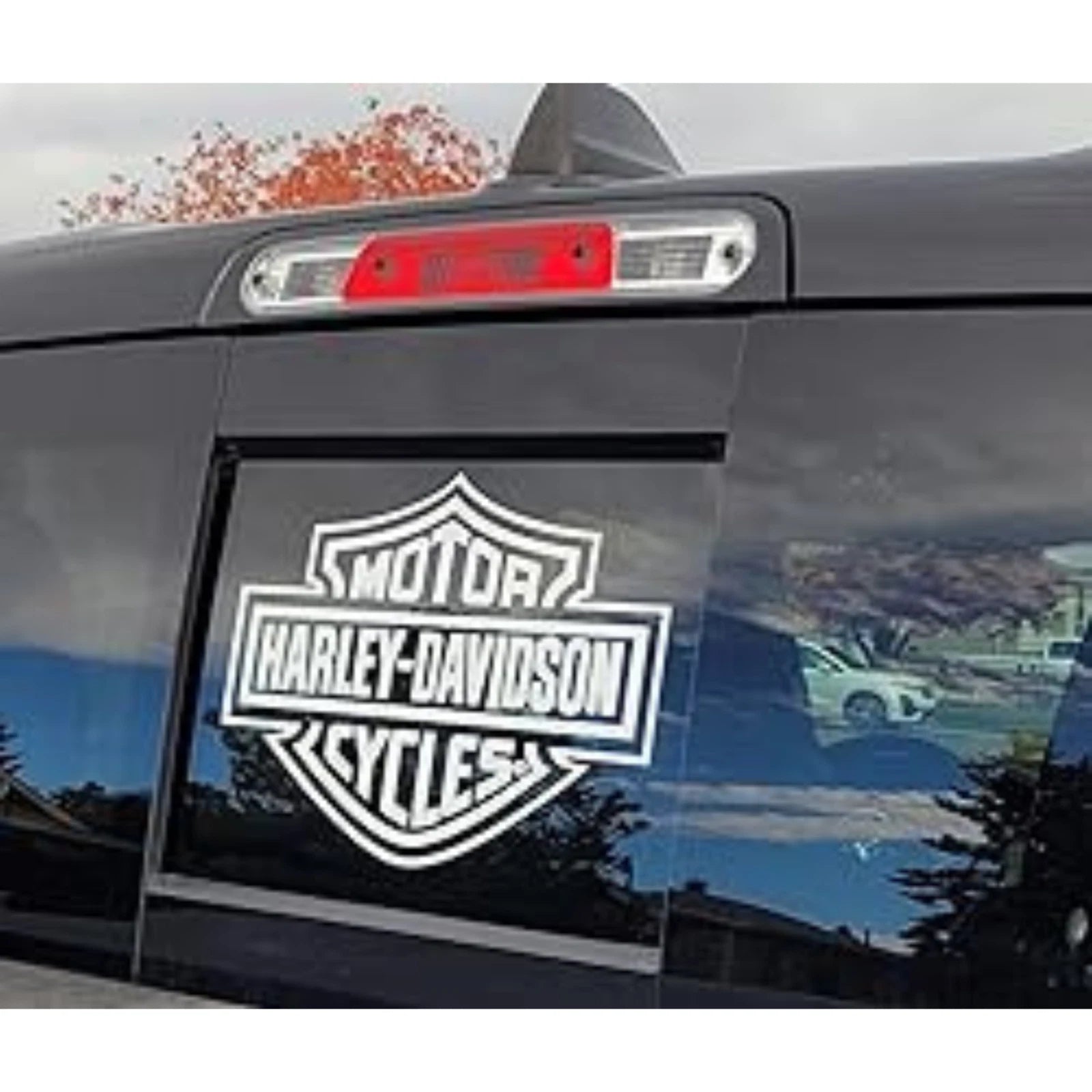 Motorcycle Shield Harley Vinyl Decal Sticker ANY Color FREE SHIP! Die Cut Vinyl Decal