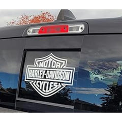 Motorcycle Shield Harley Vinyl Decal Sticker ANY Color FREE SHIP! Die Cut Vinyl Decal