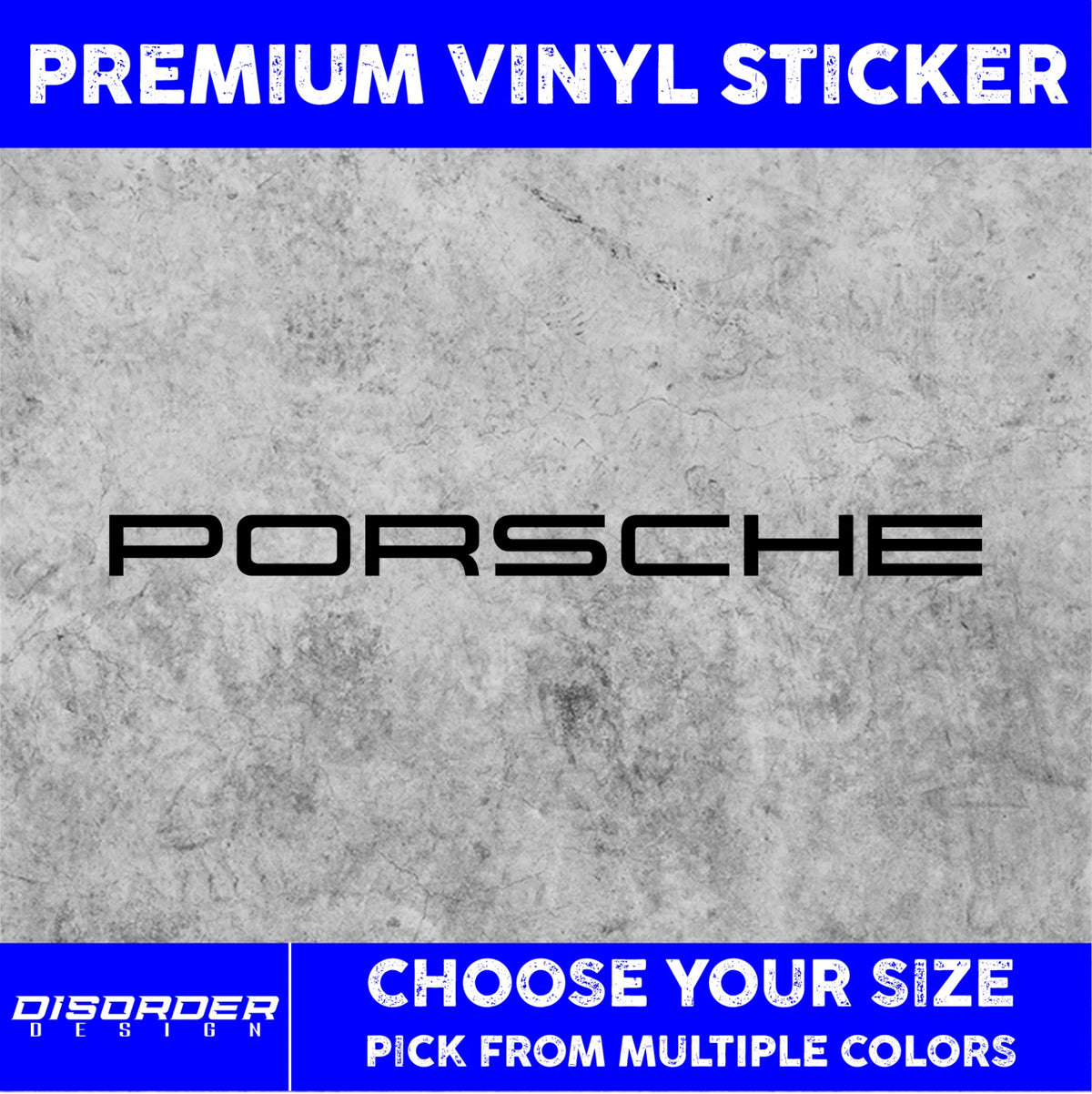 PORSCHE [VINYL STICKER]-for Car/Truck. Die Cut Vinyl Decal/ Bumper For Windows, Cars, Trucks, Laptops, Etc.