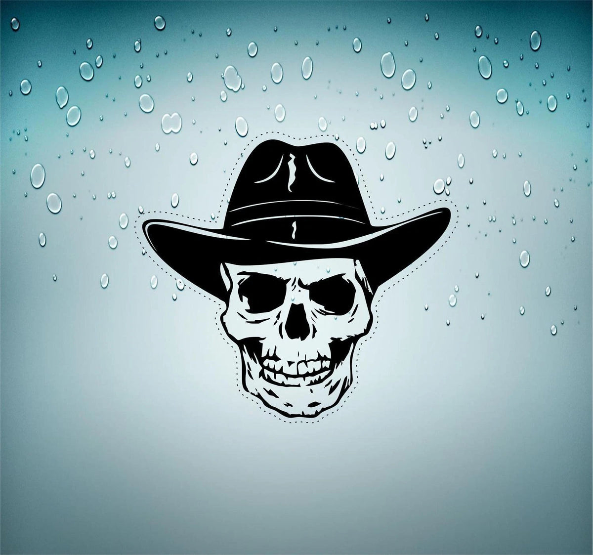 maltese cross skull Die Cut Vinyl Decal