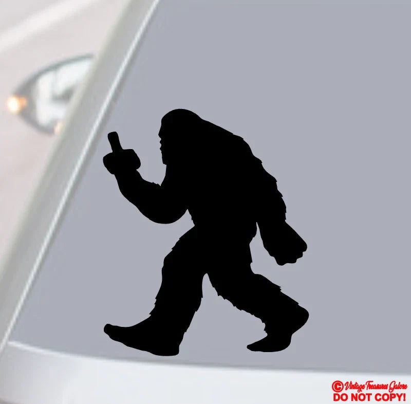 BIGFOOT FLIP OFF Die Cut Vinyl Decal